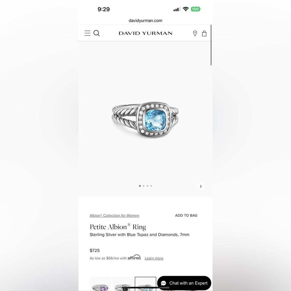David yurman petite Albion ring